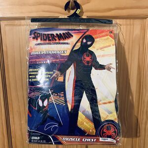 SPIDERMAN® Child Halloween Costume Size M 8-10 Miles Morales Muscle Chest Suit